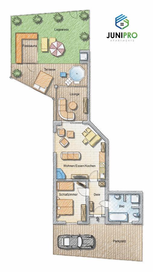 Junipro Luxury Apartments Bosen-Eckelhausen Экстерьер фото